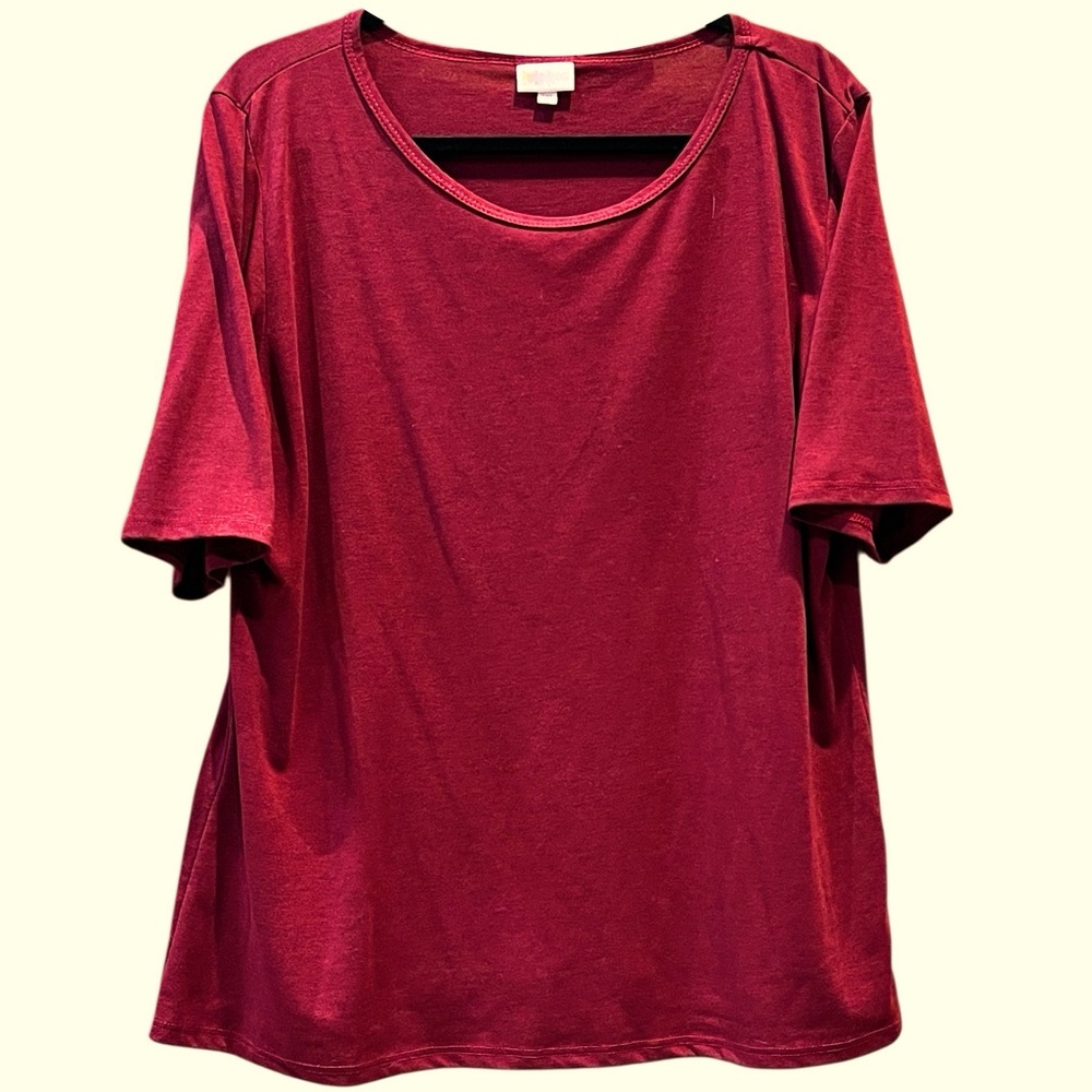 LULAROE GIGI, Heathered Maroon shade, size 3XL, EUC